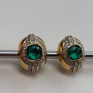 Gorgeous 80s Glam Mogul style Nina Ricci Clip on Earrings